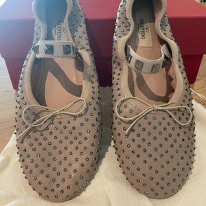 Valentino crystal studded ballerina slipper